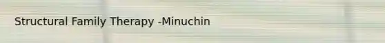 Structural Family Therapy -Minuchin