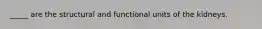_____ are the structural and functional units of the kidneys.