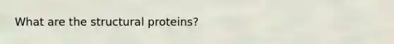 What are the structural proteins?