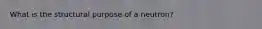 What is the structural purpose of a neutron?