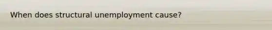 When does structural unemployment cause?