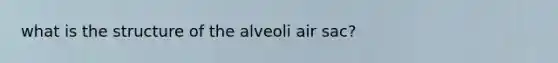 what is the structure of the alveoli air sac?