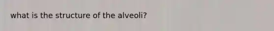 what is the structure of the alveoli?