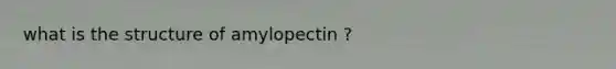 what is the structure of amylopectin ?