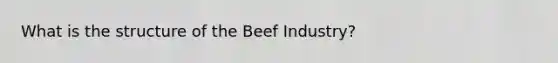 What is the structure of the Beef Industry?