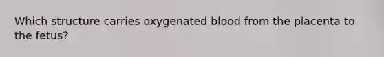 Which structure carries oxygenated blood from the placenta to the fetus?