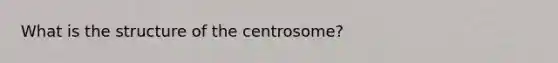 What is the structure of the centrosome?