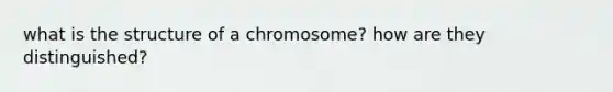 what is the structure of a chromosome? how are they distinguished?