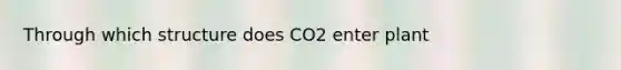 Through which structure does CO2 enter plant