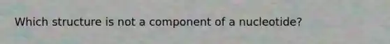 Which structure is not a component of a nucleotide?