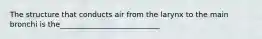 The structure that conducts air from the larynx to the main bronchi is the___________________________