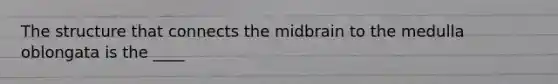 The structure that connects the midbrain to the medulla oblongata is the ____