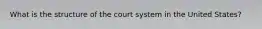 What is the structure of the court system in the United States?