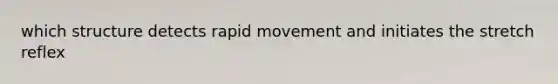 which structure detects rapid movement and initiates the stretch reflex