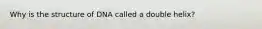 Why is the structure of DNA called a double helix?