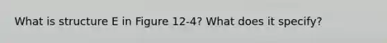 What is structure E in Figure 12-4? What does it specify?