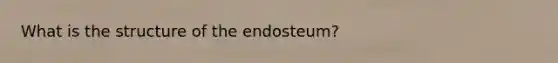 What is the structure of the endosteum?