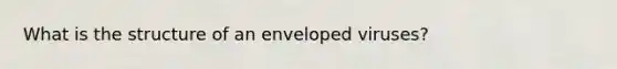 What is the structure of an enveloped viruses?