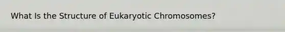 What Is the Structure of Eukaryotic Chromosomes?