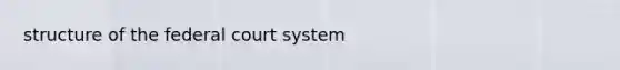 structure of the federal court system