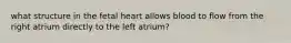 what structure in the fetal heart allows blood to flow from the right atrium directly to the left atrium?