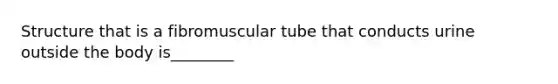 Structure that is a fibromuscular tube that conducts urine outside the body is________