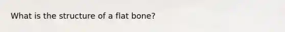 What is the structure of a flat bone?