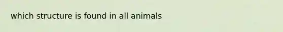 which structure is found in all animals