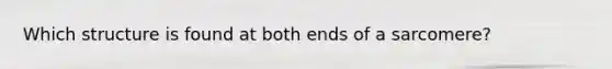 Which structure is found at both ends of a sarcomere?