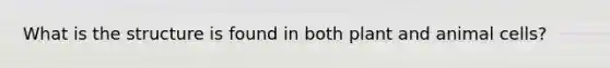 What is the structure is found in both plant and animal cells?
