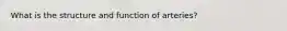 What is the structure and function of arteries?