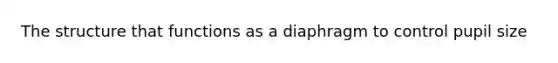 The structure that functions as a diaphragm to control pupil size