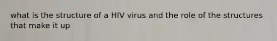 what is the structure of a HIV virus and the role of the structures that make it up