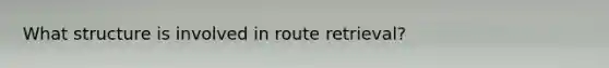 What structure is involved in route retrieval?