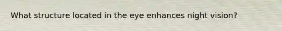 What structure located in the eye enhances night vision?