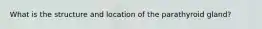 What is the structure and location of the parathyroid gland?