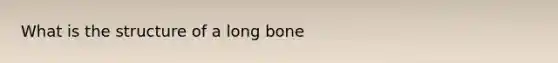 What is the structure of a long bone