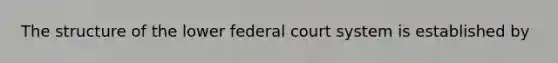 The structure of the lower federal court system is established by