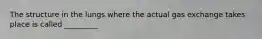 The structure in the lungs where the actual gas exchange takes place is called _________