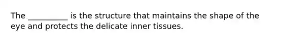 The __________ is the structure that maintains the shape of the eye and protects the delicate inner tissues.