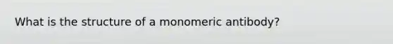 What is the structure of a monomeric antibody?