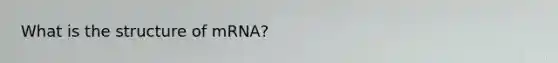 What is the structure of mRNA?