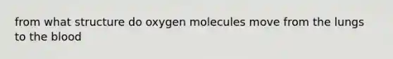 from what structure do oxygen molecules move from the lungs to the blood