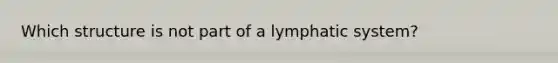 Which structure is not part of a lymphatic system?