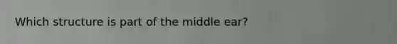 Which structure is part of the middle ear?