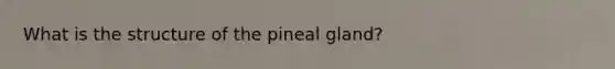 What is the structure of the pineal gland?