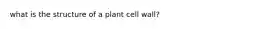 what is the structure of a plant cell wall?