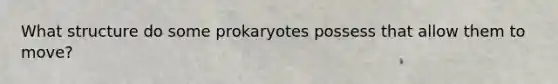 What structure do some prokaryotes possess that allow them to move?