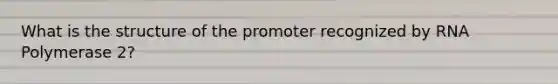 What is the structure of the promoter recognized by RNA Polymerase 2?