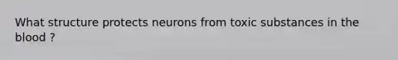 What structure protects neurons from toxic substances in the blood ?